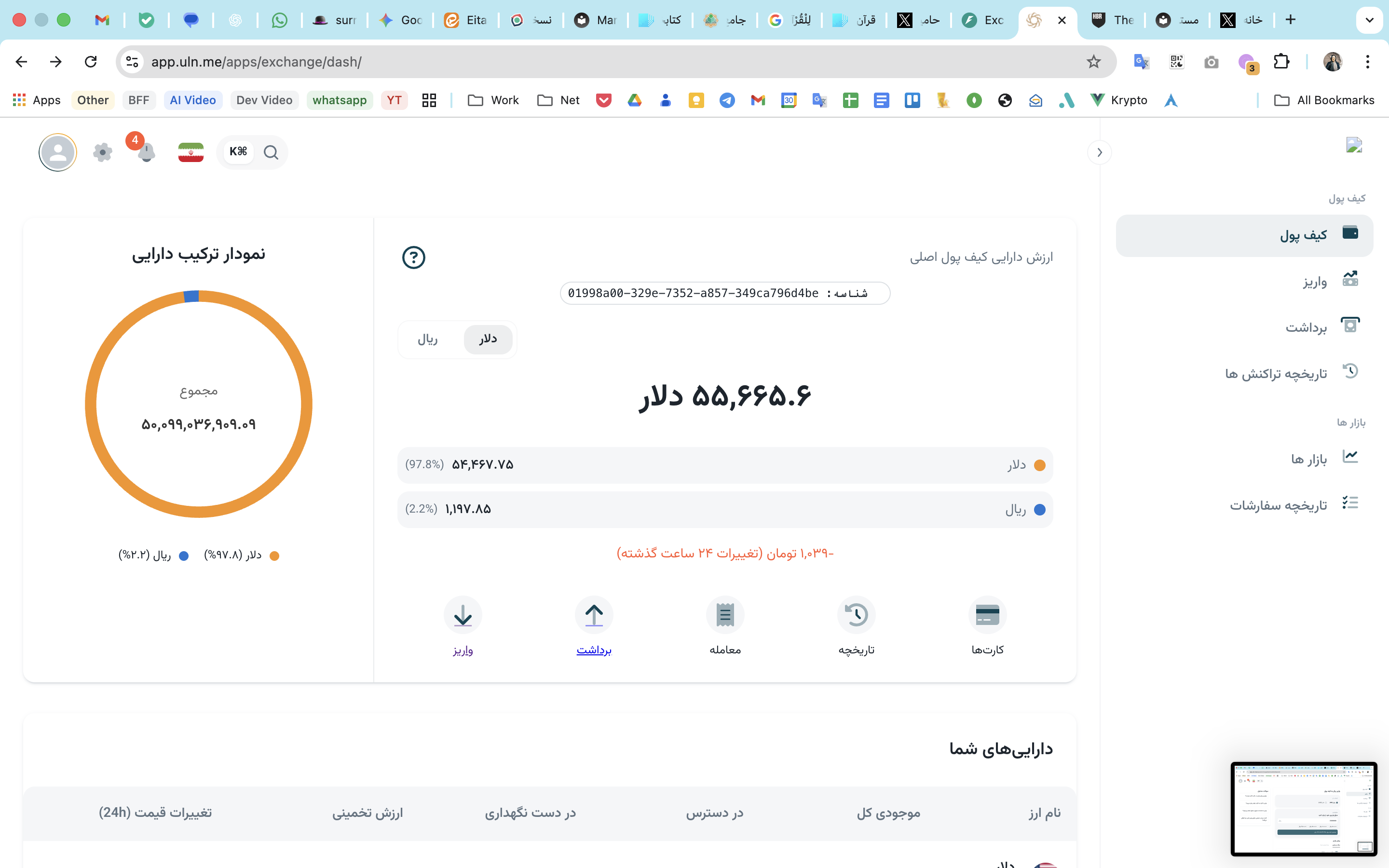 جزئیات کیف پول